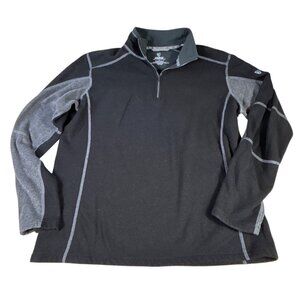 Kuhl Mens Katana 1/4 Zip Pullover Sweatshirt Sz Large Black/Grey Outdoor Fleece